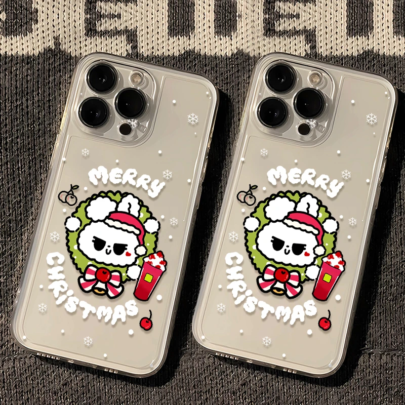 雪花车厘子奶茶iPhone15Pro女款oppo太空vivo小米14苹果13手机壳