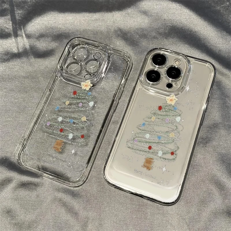 圣诞树适用苹果/华为/小米/oppo/vivo手机壳新款高级感硅胶保护套