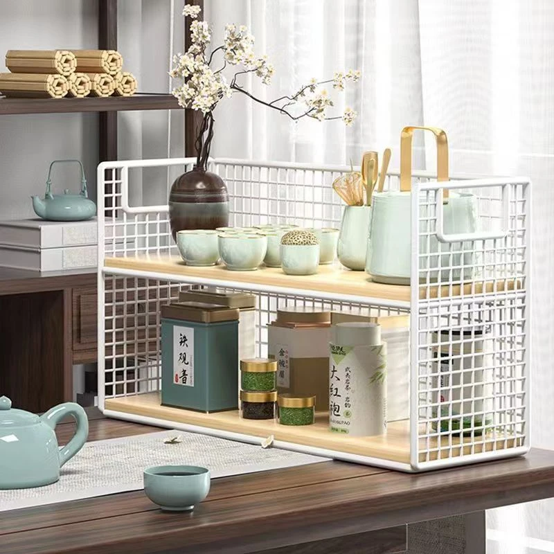 桌面置物架杯子收纳架办公桌杯架桌上多层水杯架子餐桌茶杯储物架