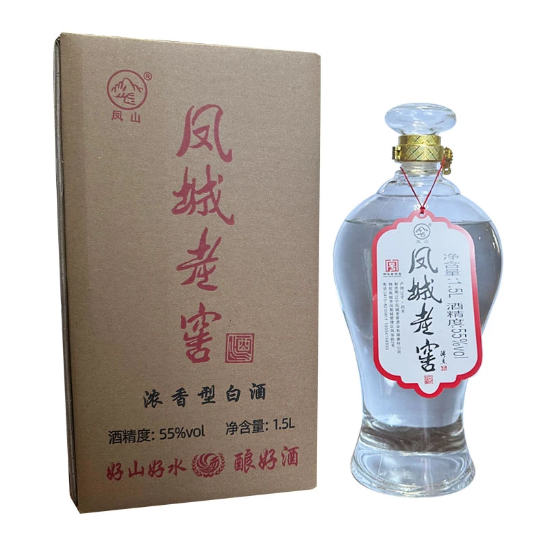 凤城老窖55度浓香型白酒纯粮酿造瓶装大高粱酒55度1500ml