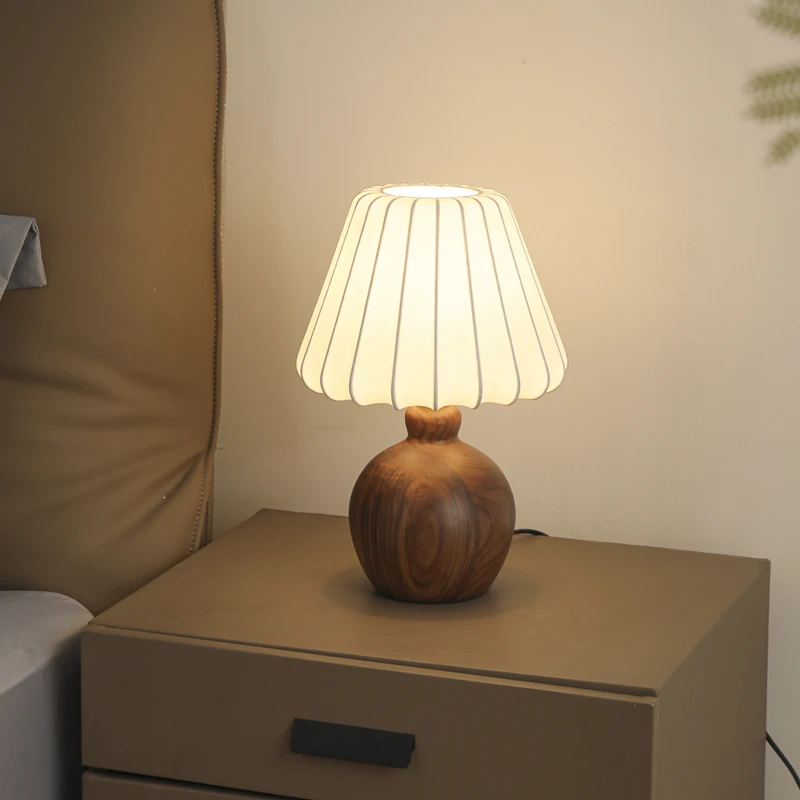 黑胡桃木复古装饰实木台灯新中式客厅卧室书房高级感护眼台灯