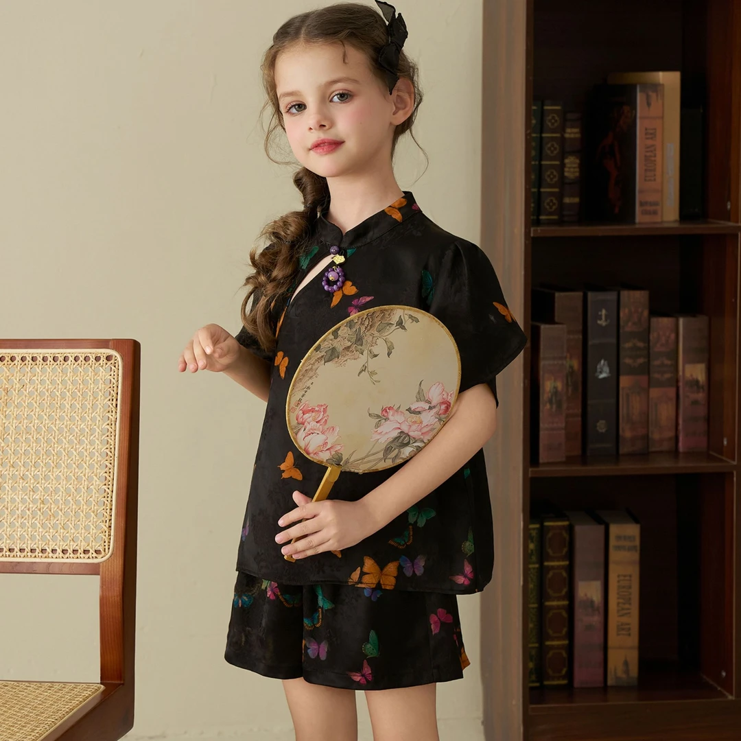 【现】泡芙定制 天然木薯丝国风裙 夏季新中式女宝 DY240508