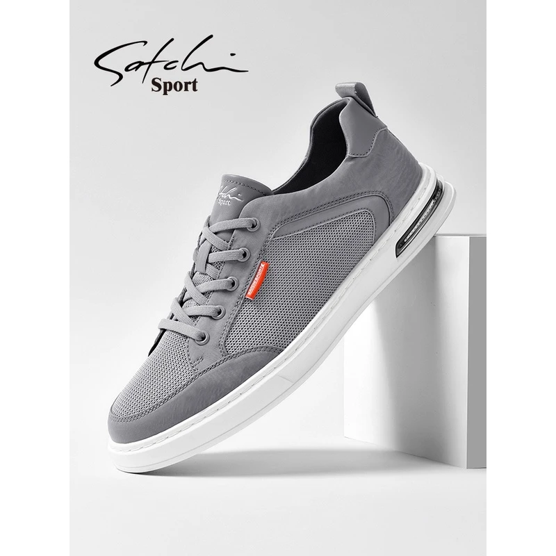 沙驰运动夏季新款网面鞋薄款透气低帮帆布鞋男士时尚百搭青年男鞋