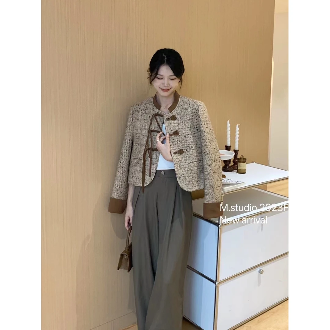 新中式盘扣小香风高级感独特拼接复古气质名媛今年流行外套女XY