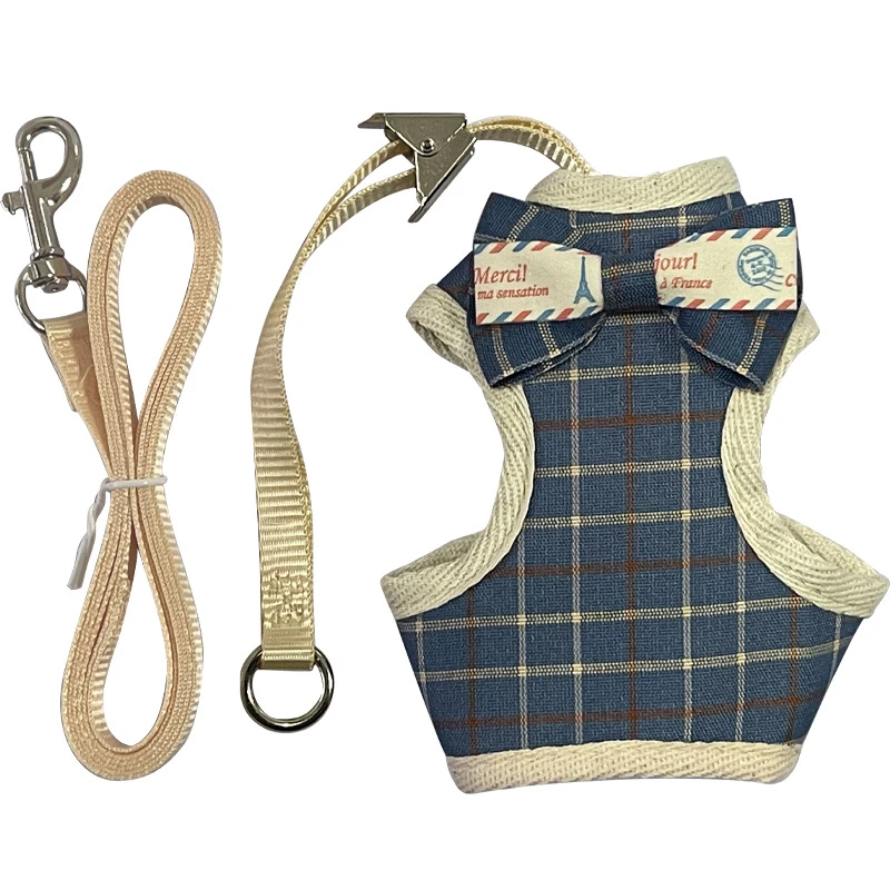 猫咪出牵引绳幼猫小猫遛猫绳防挣脱链子宠物可爱背心遛狗绳子外出