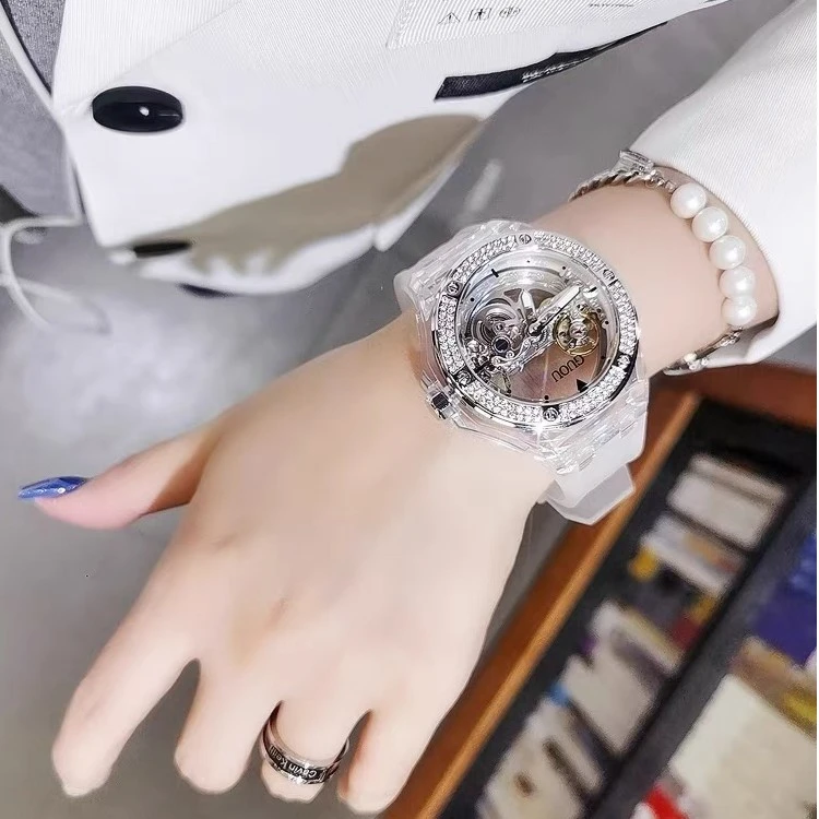 GUOU/古欧手表款小众个性机械表轻奢高级感冷淡风女士女款女手表