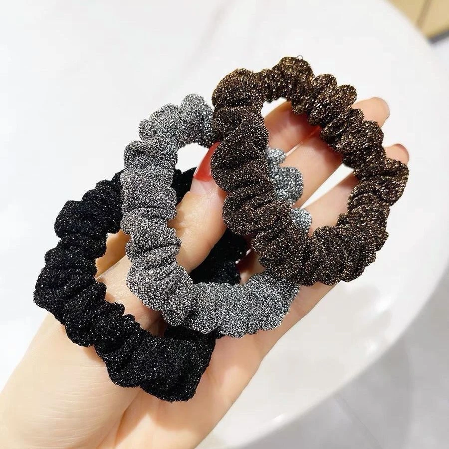 韩国气质优雅亮丝款大肠圈发圈头绳扎头发2022新款加粗基础皮筋女