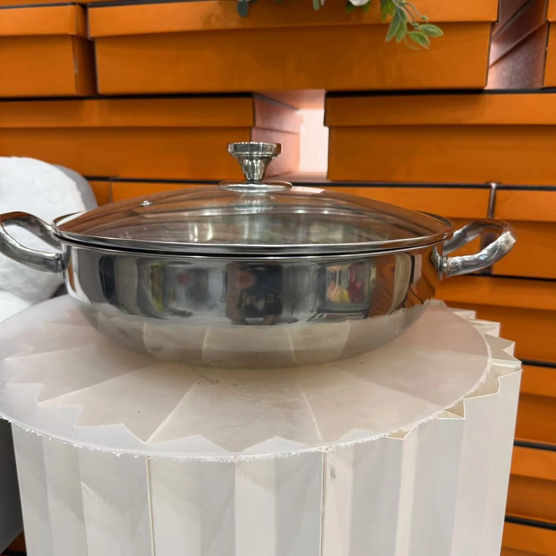 不锈钢韩式泡面锅家用海鲜小锅双色