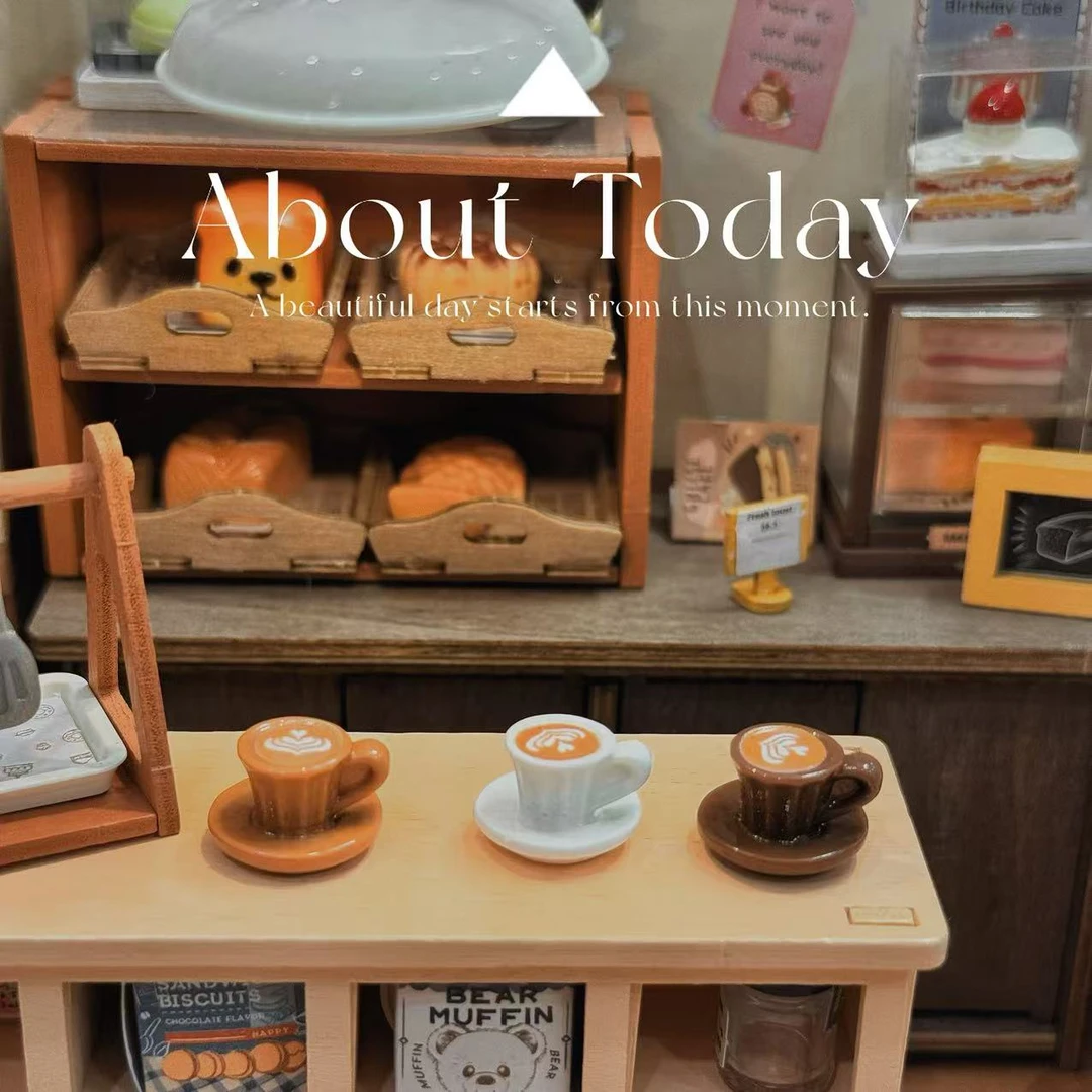 小雨定制【迷你咖啡杯】仿真食玩diy树脂配件迷你玩具配件