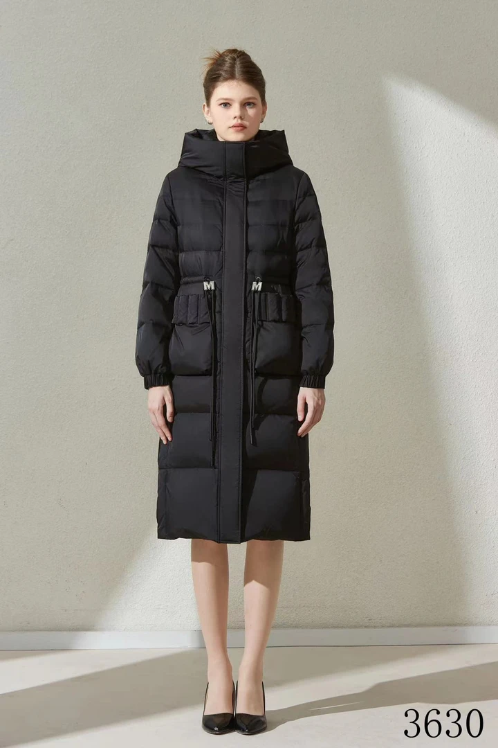 （假一赔三）新款女装白鸭绒长款时尚连帽保暖羽绒服3630/L112-AB