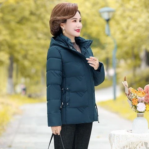 冬季新款【可脱卸帽】冬季中老年羽绒服短款女时尚减龄加肥加大