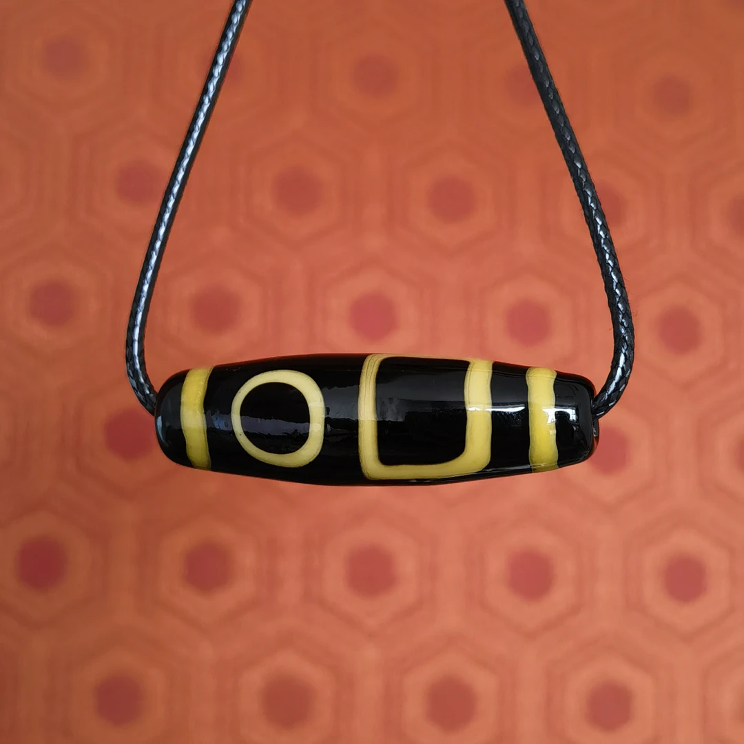 非金属玻璃吊坠 天地琉璃珠手工珠中古简约48*14