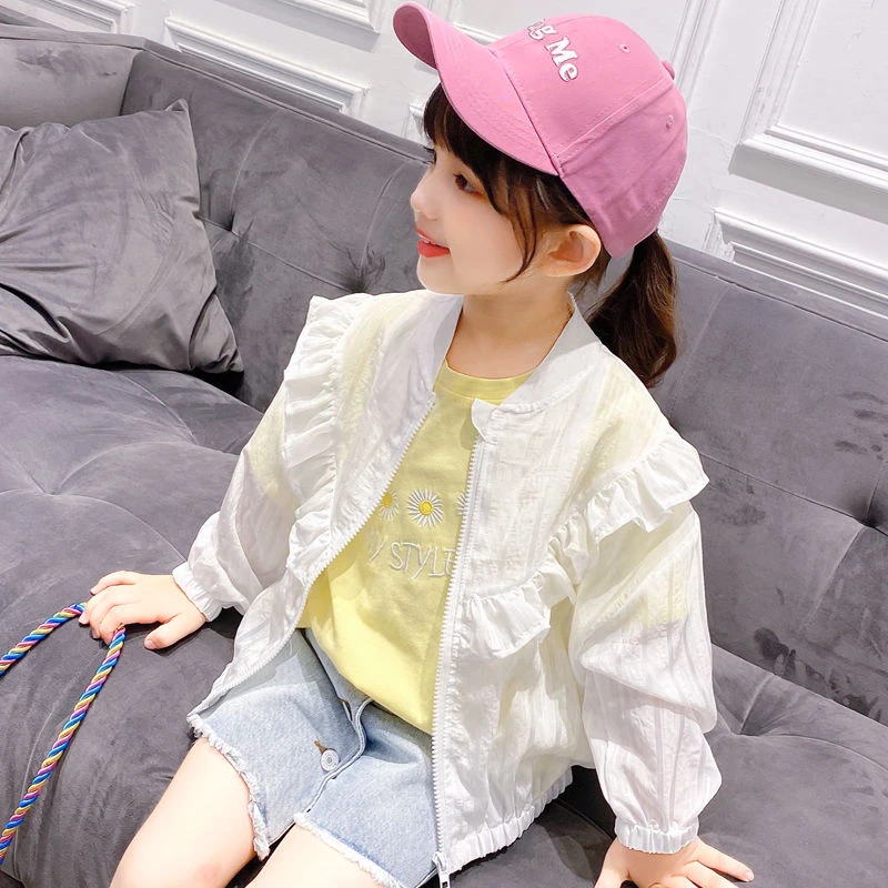 女童防晒衣夏季2025新款中童小香风洋气薄款上衣韩版中大童外套