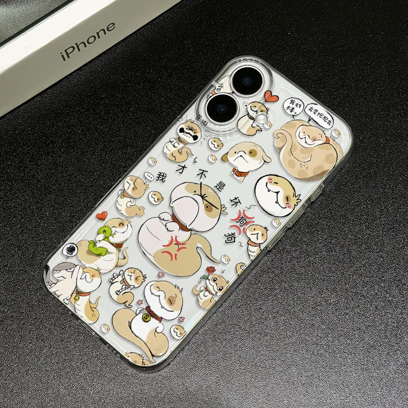 小狗蛇点点适用苹果iPhone15/16promax华为手机壳13/12/14太空11