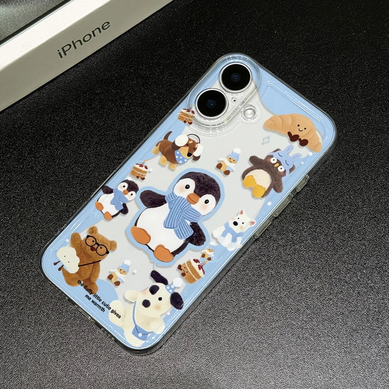 治愈冬日小动物适用苹果iPhone15/16promax华为手机壳13/14太空12