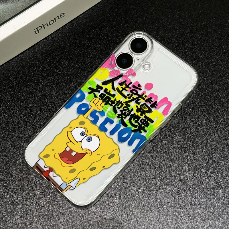 Passion海绵宝宝适用苹果iPhone15/16promax华为手机壳13/14太空