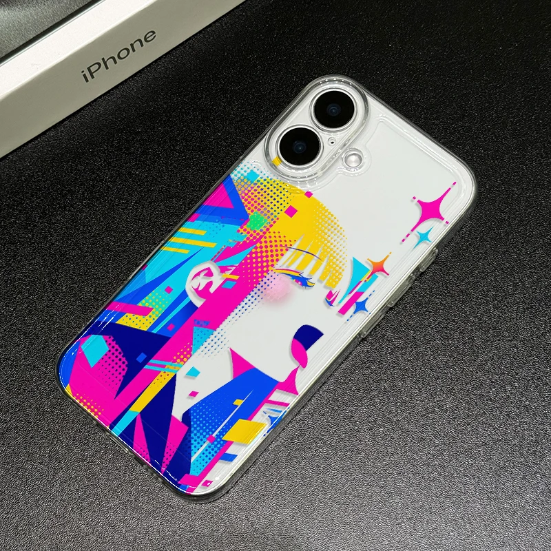 涂鸦抽象女孩适用苹果iPhone15/16promax华为手机壳13/12/14太空