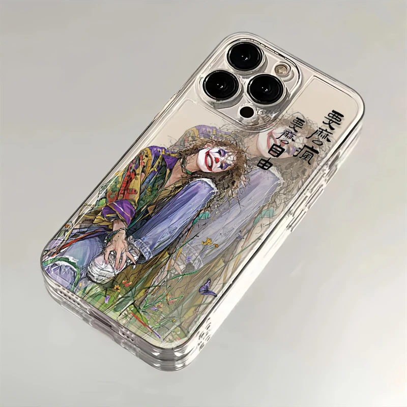 微笑小丑女适用苹果华为iPhone15/14promax/13/12手机壳x软太空壳