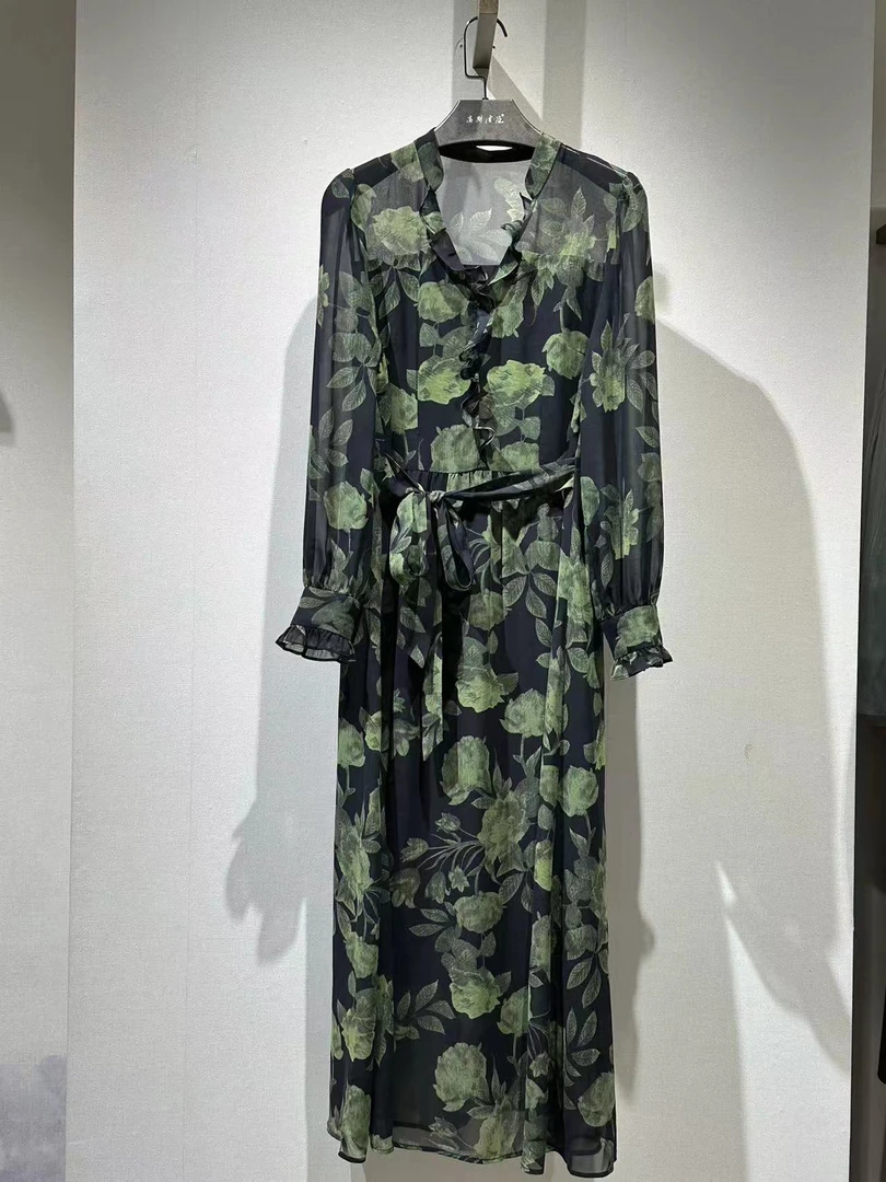 24317996【高斯雪岚】新款法式气质修身显瘦连衣裙