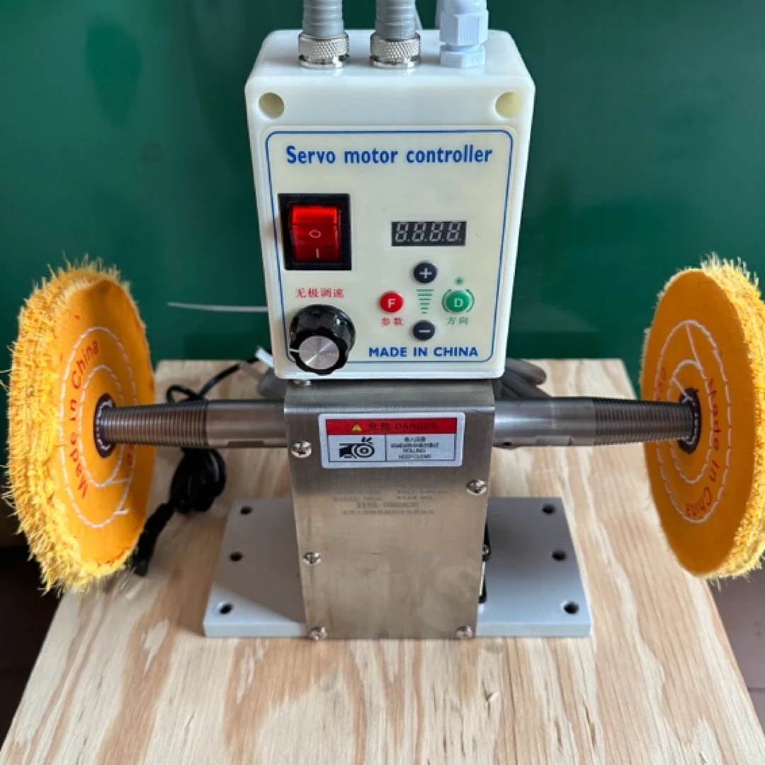 布轮抛光机无刷伺服调速家用玉石抛光机钟表打磨DIY手工研磨机