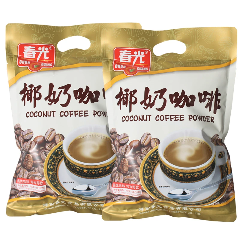 海南特产春光椰奶咖啡360g袋装椰香味咖啡粉速溶三合一即饮