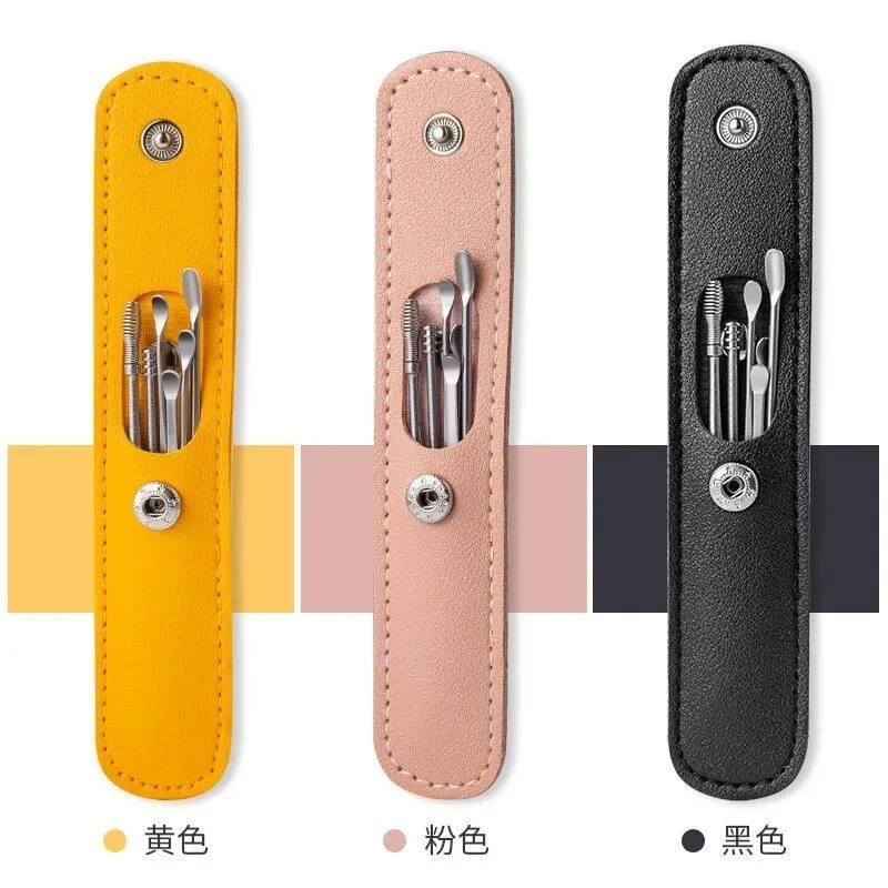 耳勺掏耳朵新款不锈钢挖耳勺套装儿童螺旋耳朵勺子成人耳朵清洁器