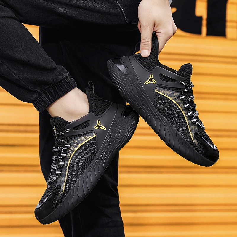 毒蛇曼巴夜光荧光男女情侣跑步运动时尚休闲鞋网鞋潮鞋2368