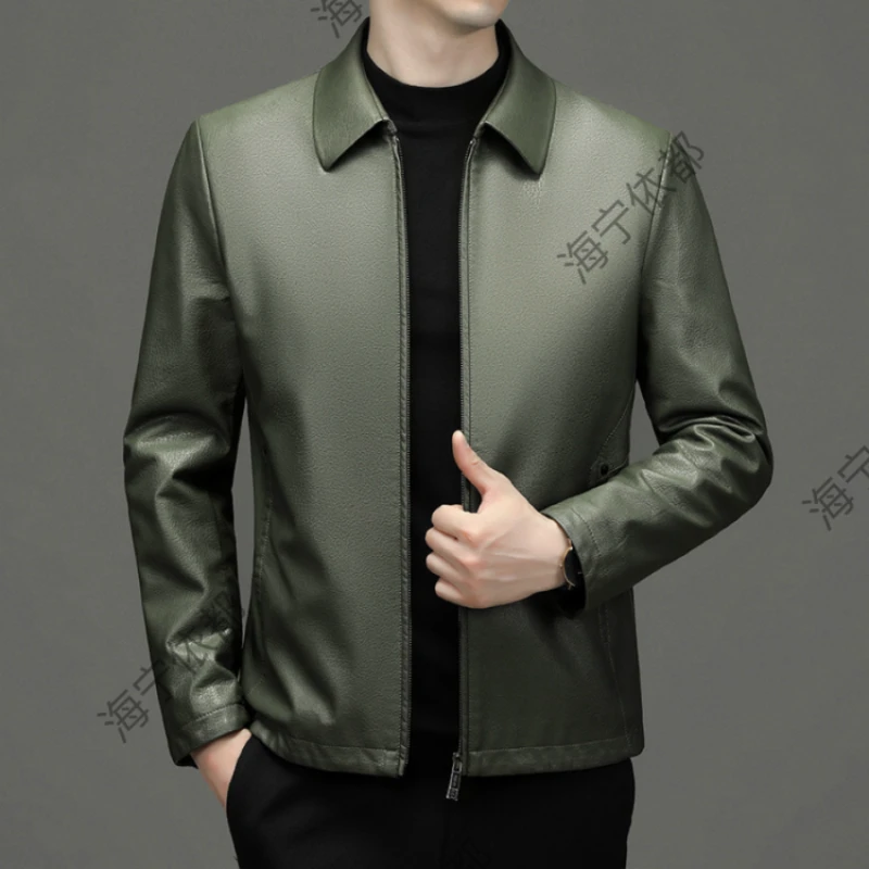 【海宁依都】2024秋季新款男士简单大气上档次皮外套