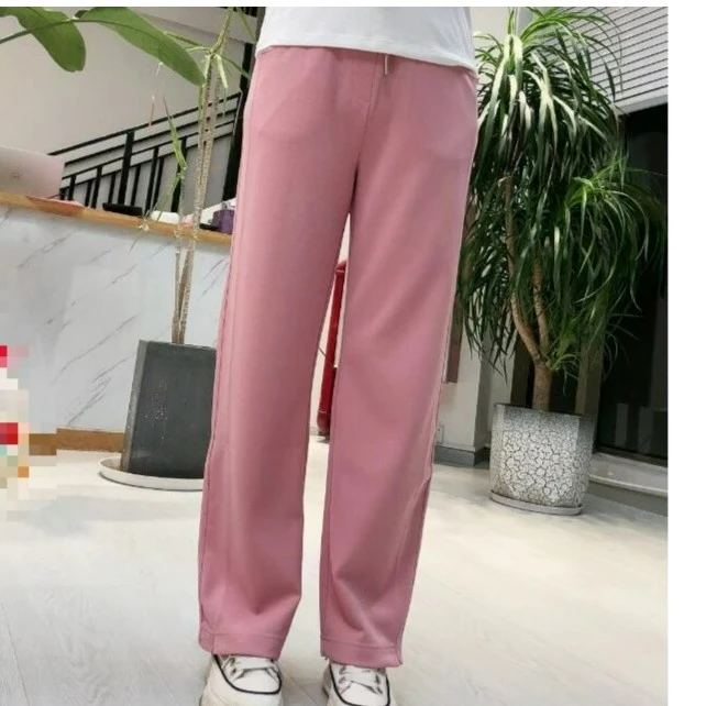 【花仙仙】夏季薄款珠地棉显高显瘦弯刀裤  68768#