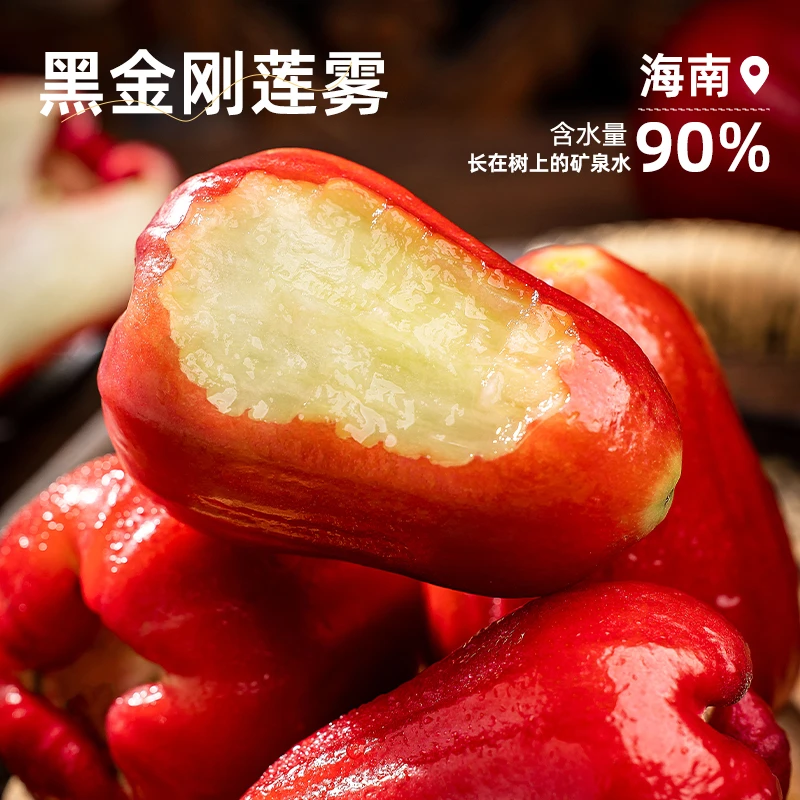 清脆新鲜采摘黑金刚莲雾当季精选时令水果脆爽清甜汁水爽口