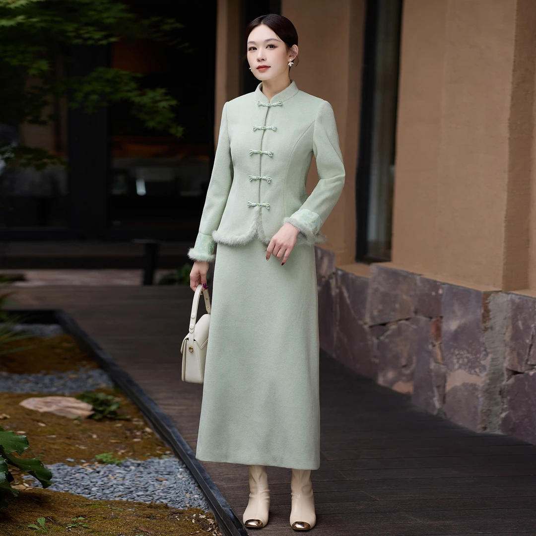 G068 新中式国风改良两件套