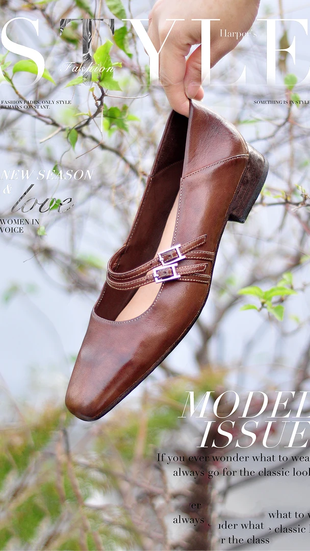 清仓断码  水洗马皮女鞋