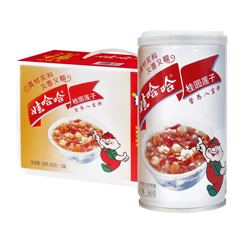 3月新货娃/哈哈八宝粥360克桂圆莲子八宝粥整箱代餐速食正品批发