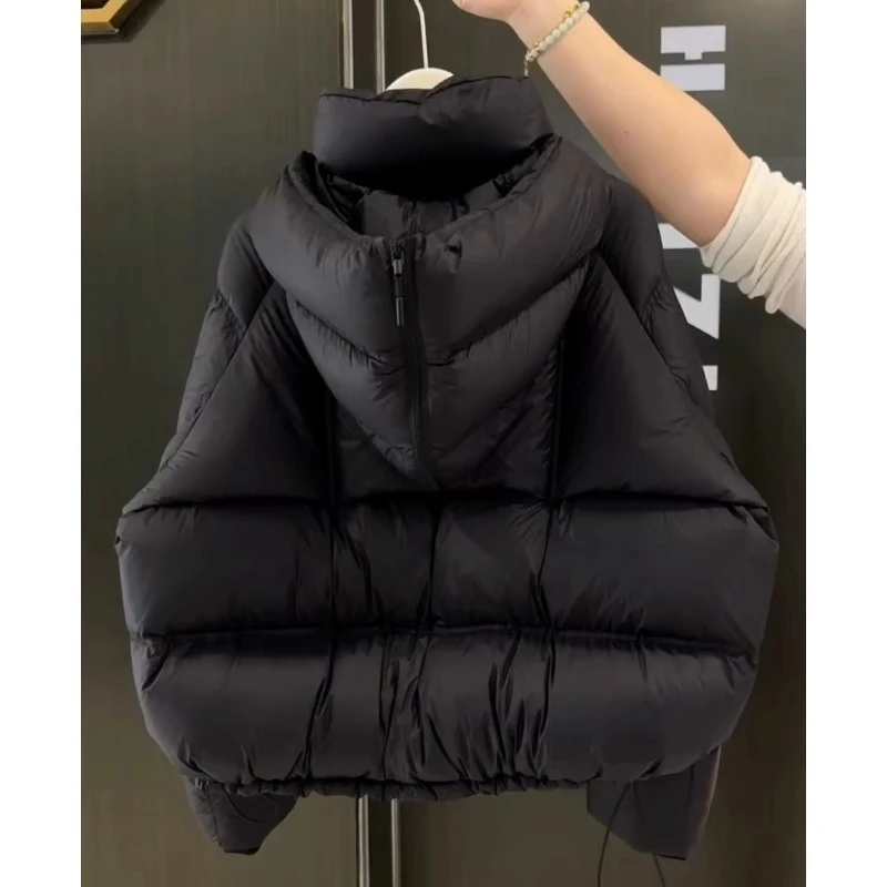 独特超好看黑色短款棉服女冬季2025年新款高级感小个子面包服外套