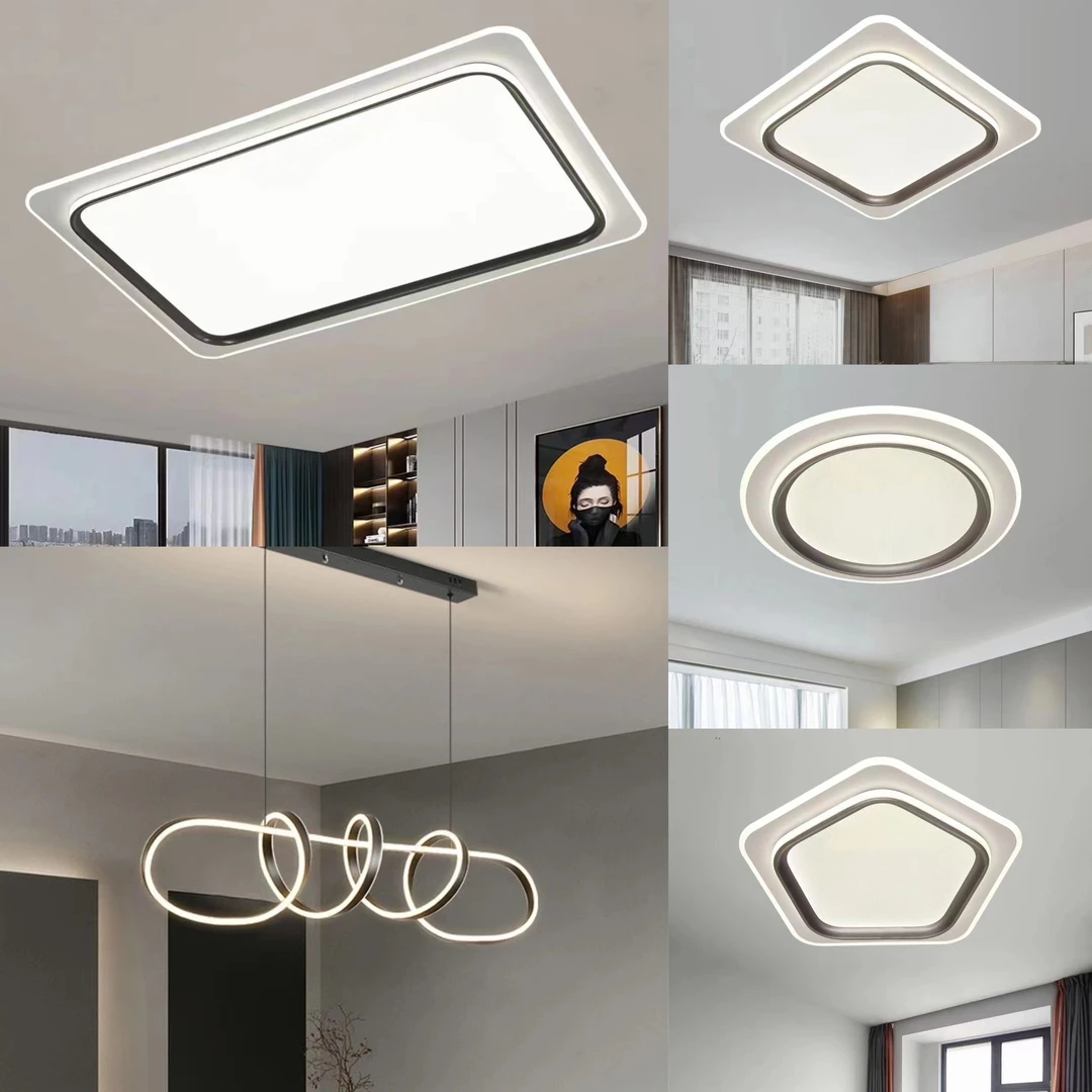 现代简约家用智能语音套餐全屋灯具大气吸顶灯客厅长方形房间主卧