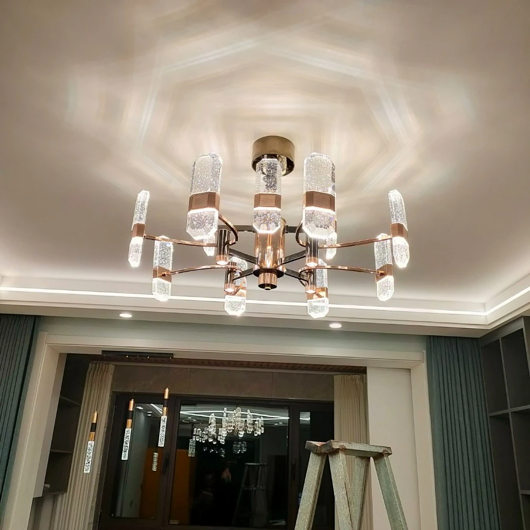 客厅吊灯气泡水晶灯 大厅主灯新款卧室现代简约轻奢灯具