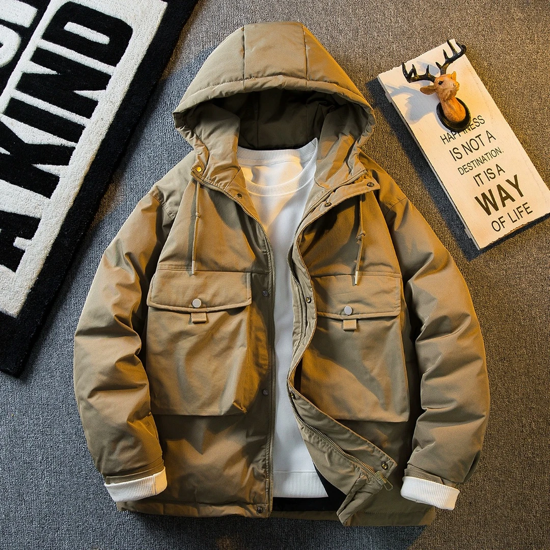 GTRT潮品日式山系潮牌工装棉衣男士冬季加厚加绒保暖连帽棉服外套