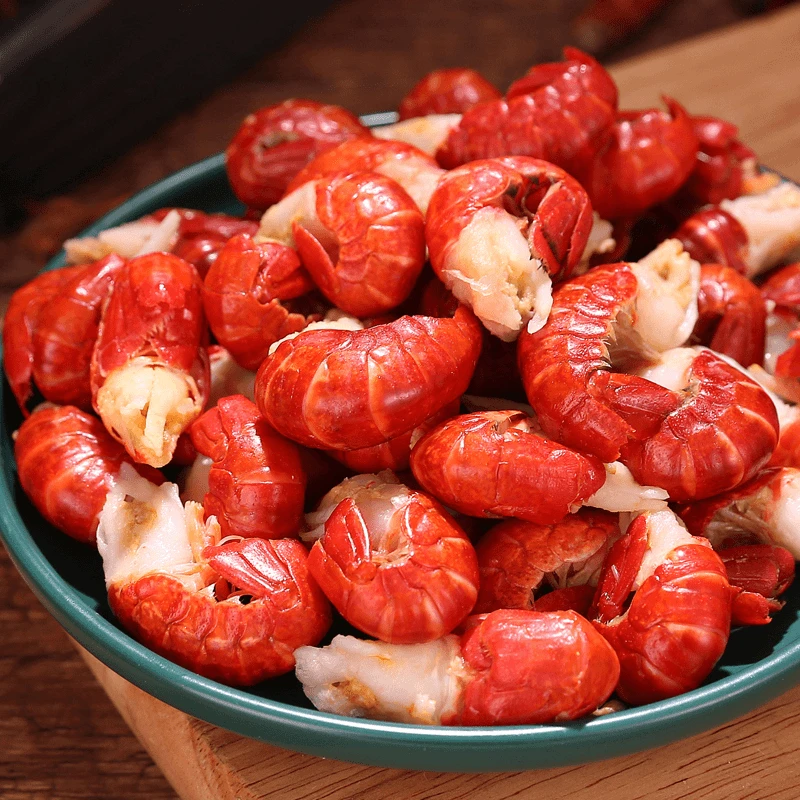 湖北龙虾尾原产地生鲜冰衣一级小龙虾尾每斤约120-130粒顺丰包邮