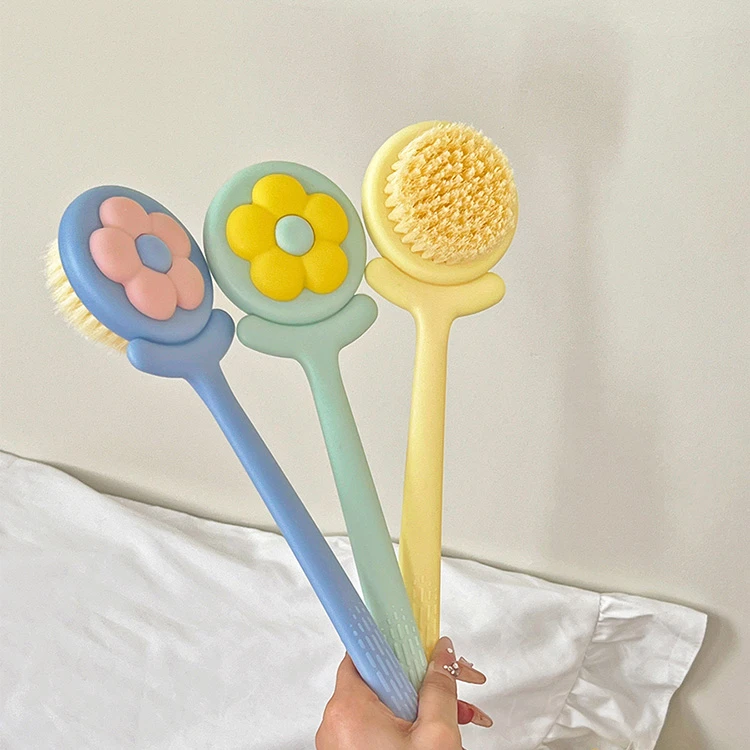 创意花朵浴刷洗澡神器长柄搓背搓泥搓背刷打泡搓澡巾洗澡刷懒人刷