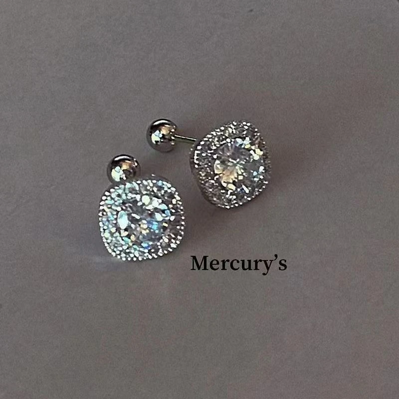 爆闪耳骨钉女睡觉免摘螺丝拧扣甜酷高级感养耳洞耳钉耳饰耳蜗钉