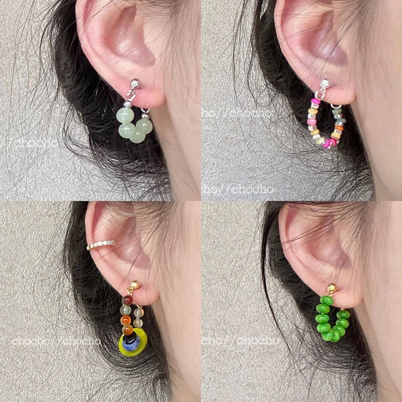 合金亚克力耳饰 复古新中式小众高级感古风耳环高级感耳饰耳钉女