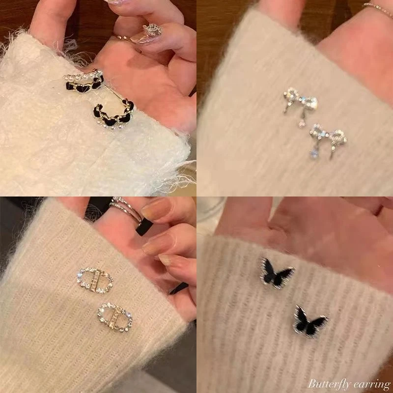 合金亚克力耳饰 质感拦不住~小香珠珠耳圈轻奢高级感气质耳钉耳饰