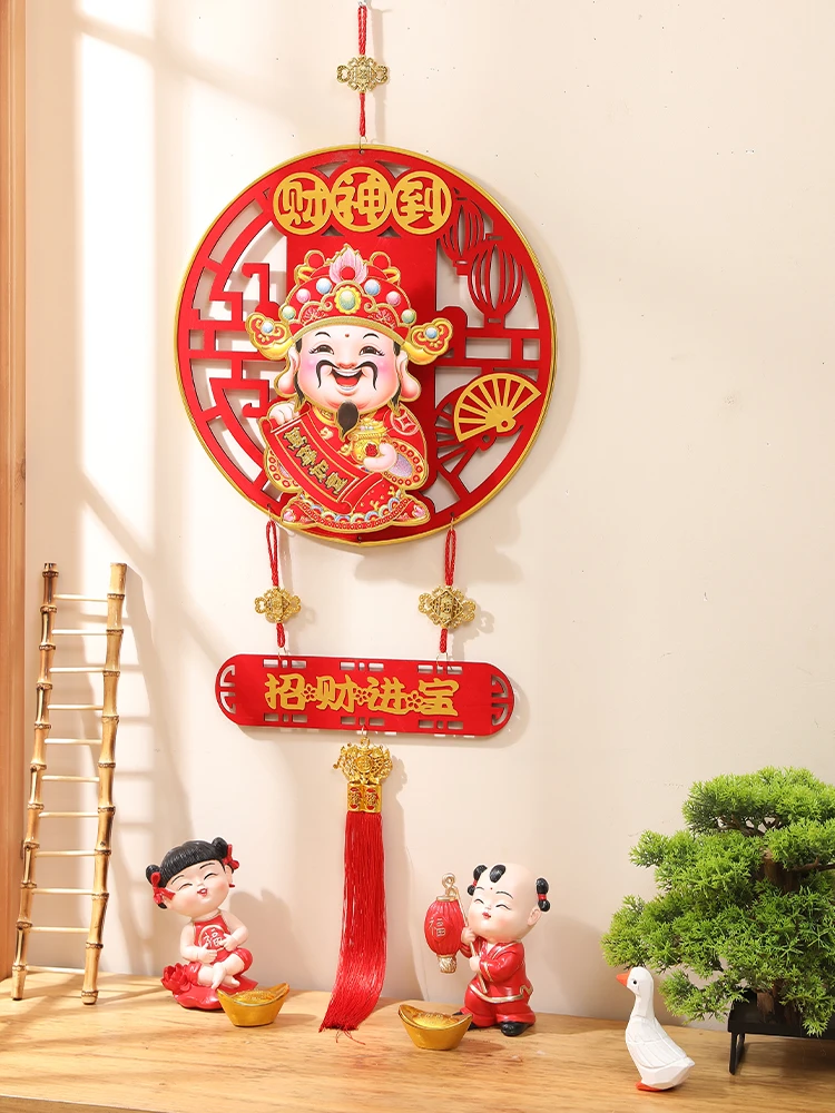 【财神到】新款创意摇头财神招财纳福居家福旺财旺喜庆亚克力挂饰