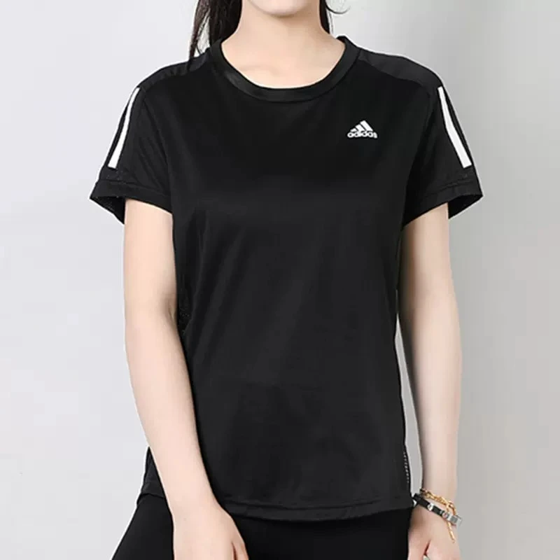 Adidas阿迪达斯女子圆领短袖春季2023新款透气训练运动T恤 DQ2618