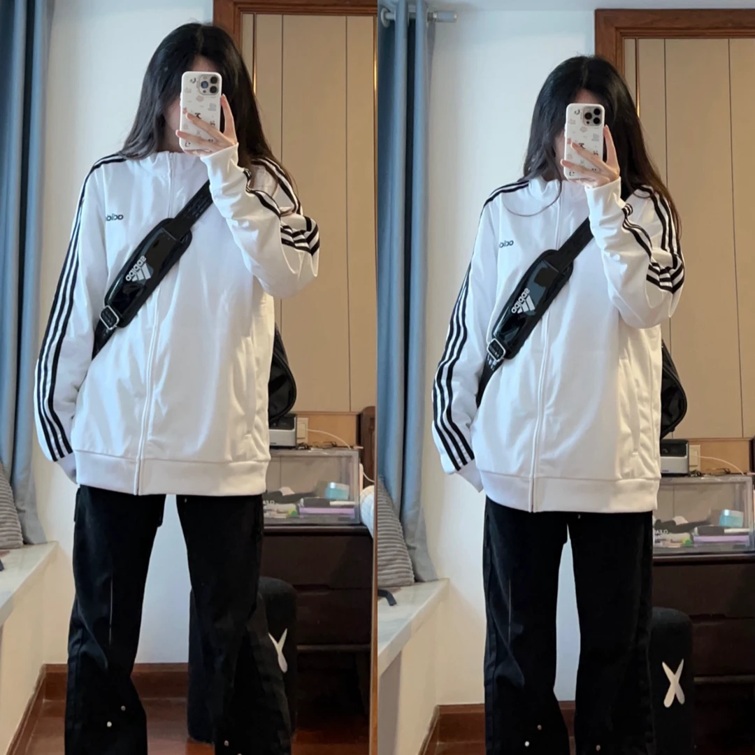 Adidas阿迪达斯正品男女款早秋运动防风立领跑步夹克外套EB3989