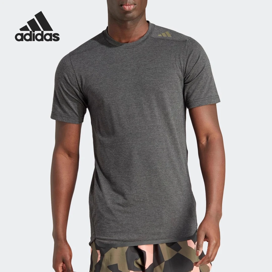 Adidas/阿迪达斯~~官方夏季男士吸湿排汗训练运动短袖T恤HY3795