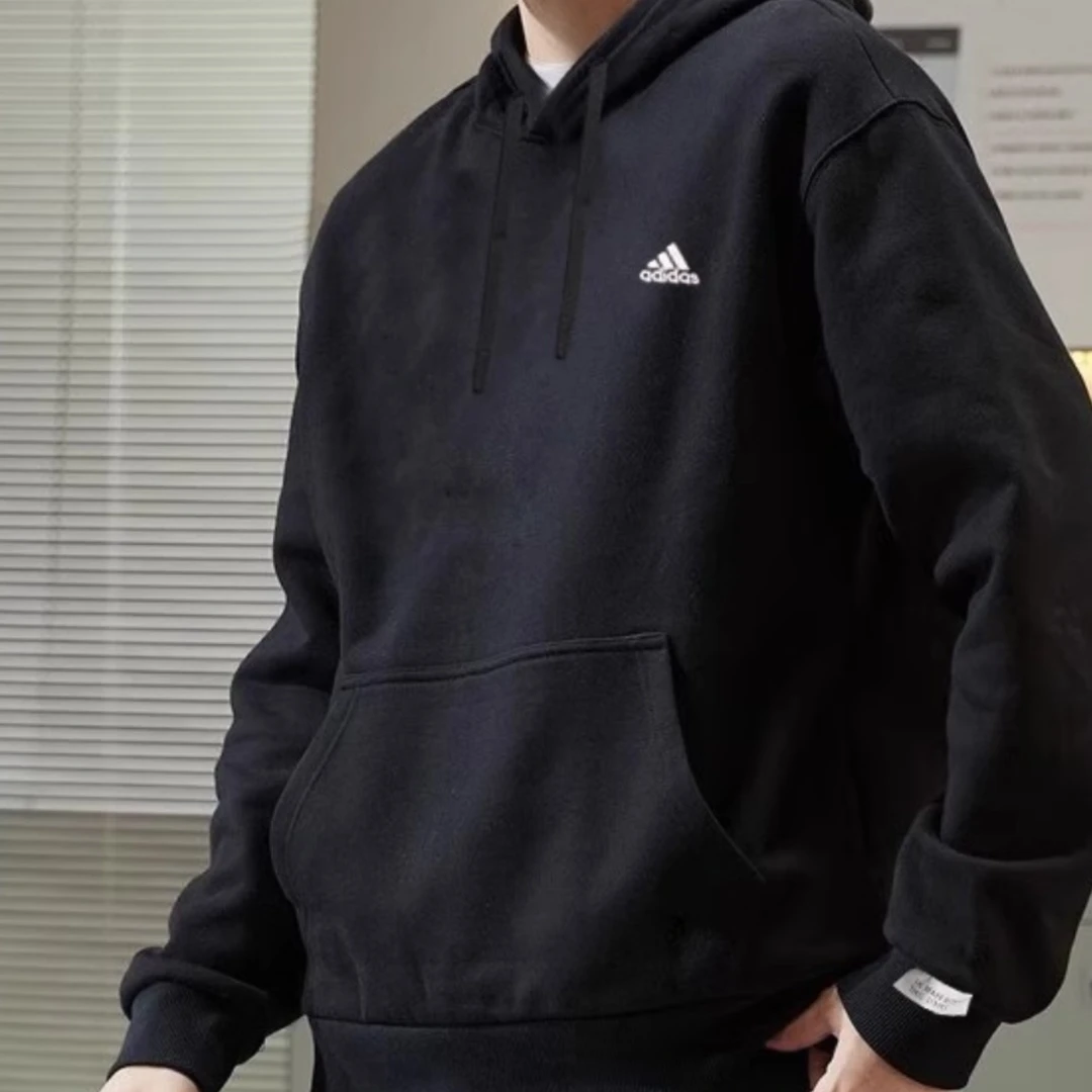 Adidas/阿迪达斯~~正品秋男女加绒保暖休闲长袖卫衣套头衫IB2731