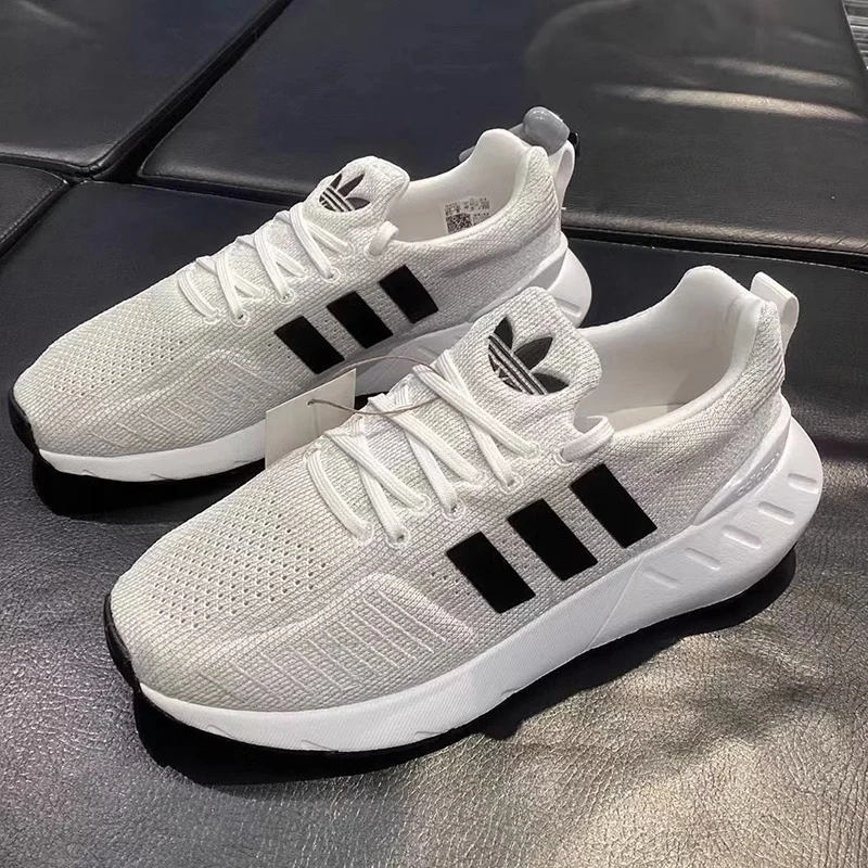 Adidas阿迪达斯三叶草男士时尚网面休闲飞织男女情侣运动跑步鞋