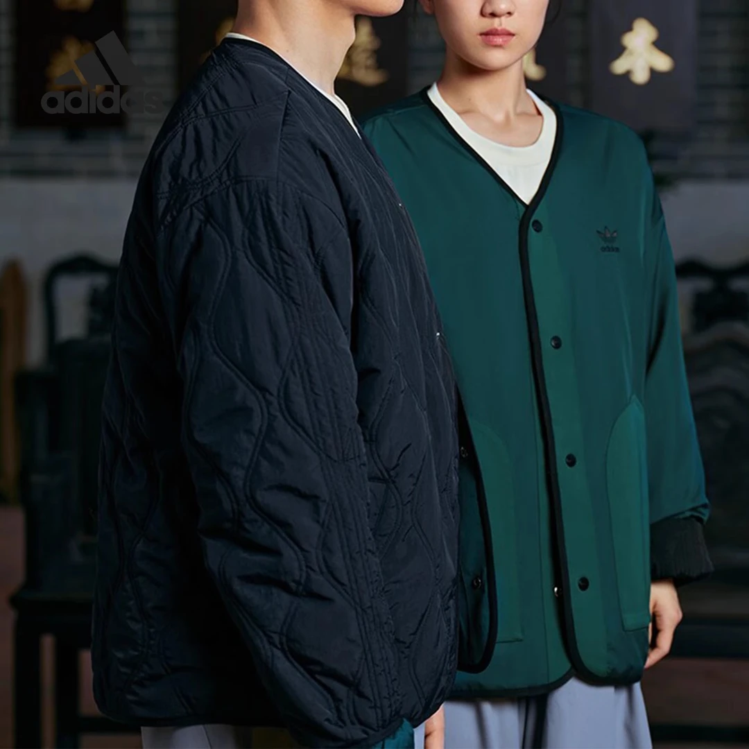 Adidas/阿迪达斯~~三叶草情侣款运动休闲双面穿外套IZ1535
