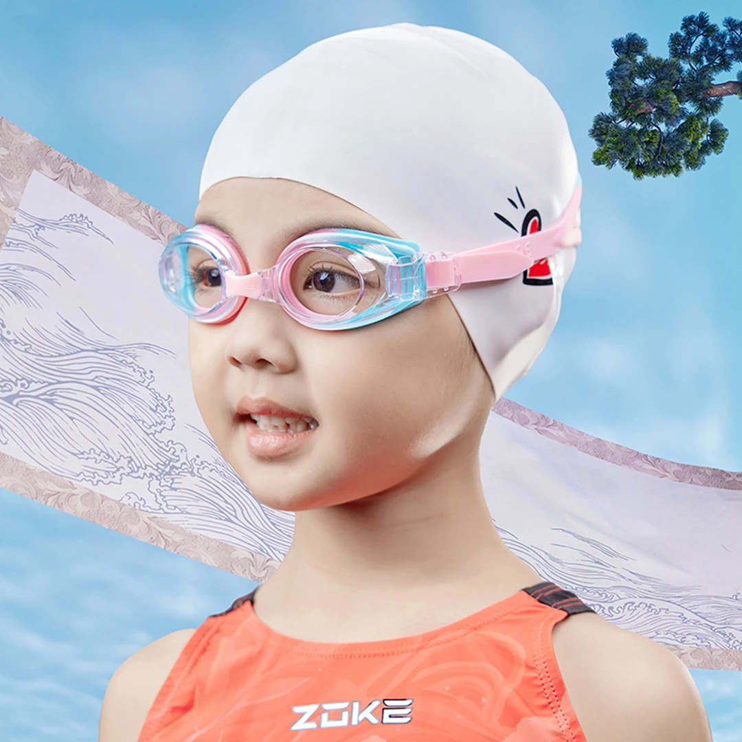 zoke护目儿童泳镜高清防雾专业竞技透明镜清防水防雾游泳池泳镜